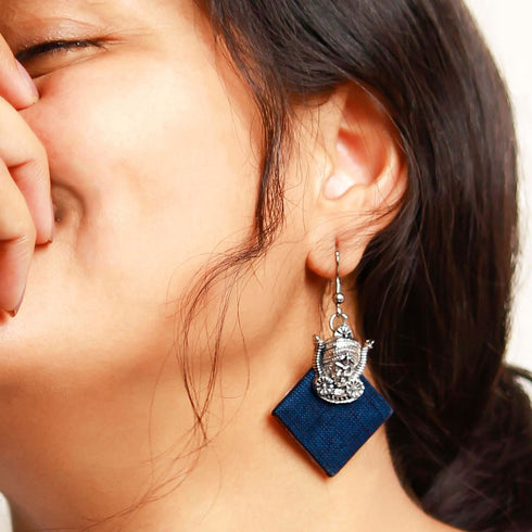 Fabric Women Stud Earrings - The Earth Store - Fashion Accessories